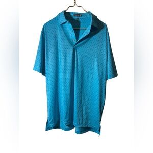 Peter Millar Aqua Blue Polo Shirt large